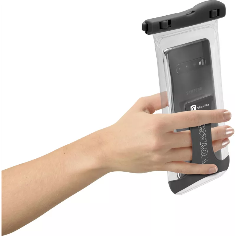 Cellularline Voyager - custodia universale impermeabile per smartphone, custodia a tasca, universale, universale, 80 x 165 mm, nero