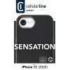 Cellularline Sensation - custodia in silicone soft-touch per iPhone 16e/17e con tecnologia antibatterica Microban® integrata