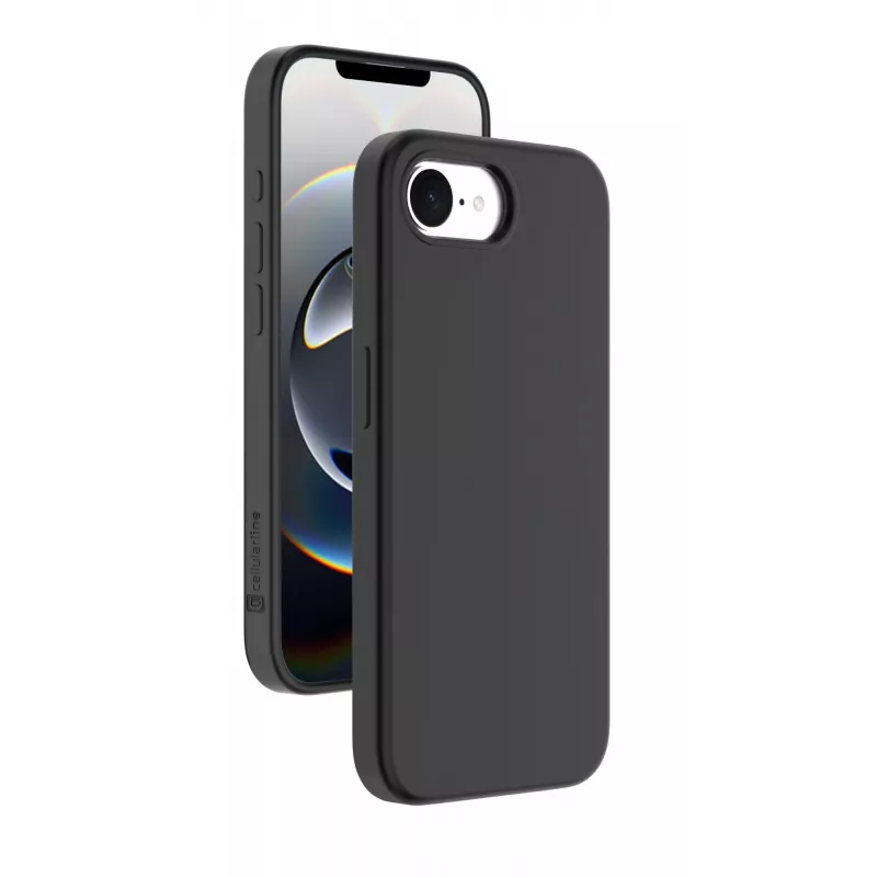 Cellularline Sensation - custodia in silicone soft-touch per iPhone 16e/17e con tecnologia antibatterica Microban® integrata