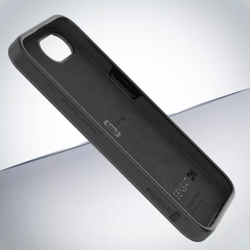 Cellularline Sensation - custodia in silicone soft-touch per iPhone 16e/17e con tecnologia antibatterica Microban® integrata