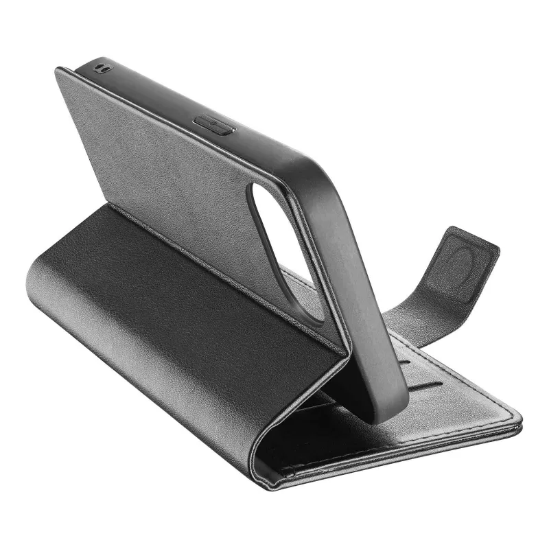 Cellularline Book Agenda - custodia a libro effetto pelle per iPhone 16e/17e con chiusura magnetica