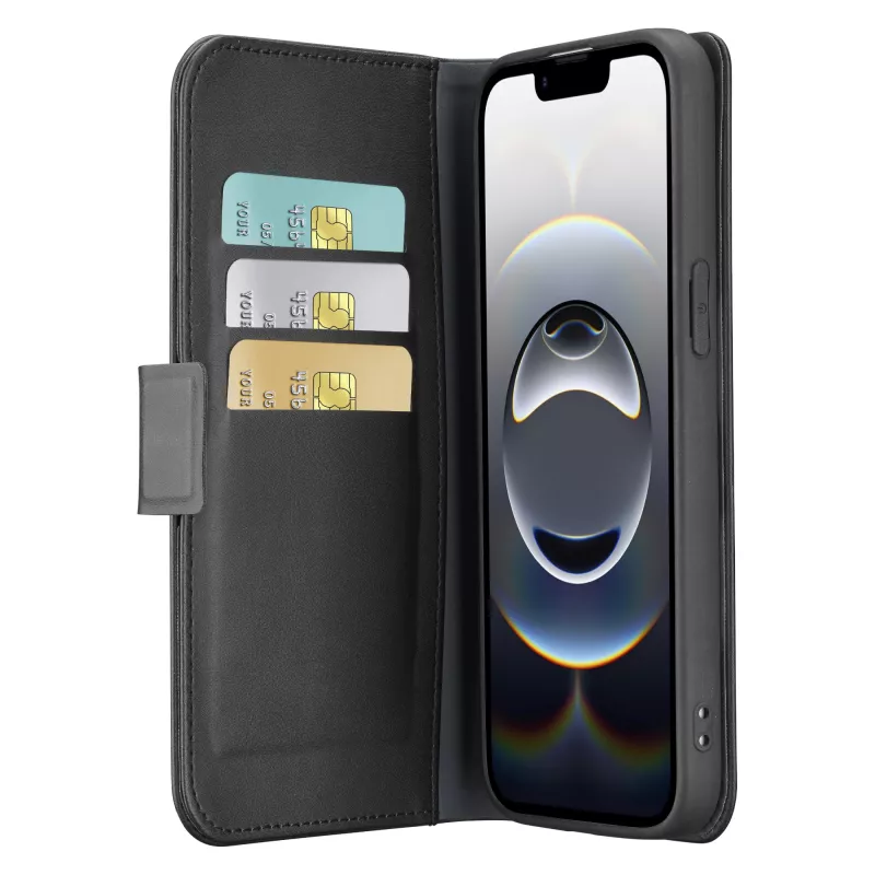 Cellularline Book Agenda - custodia a libro effetto pelle per iPhone 16e/17e con chiusura magnetica