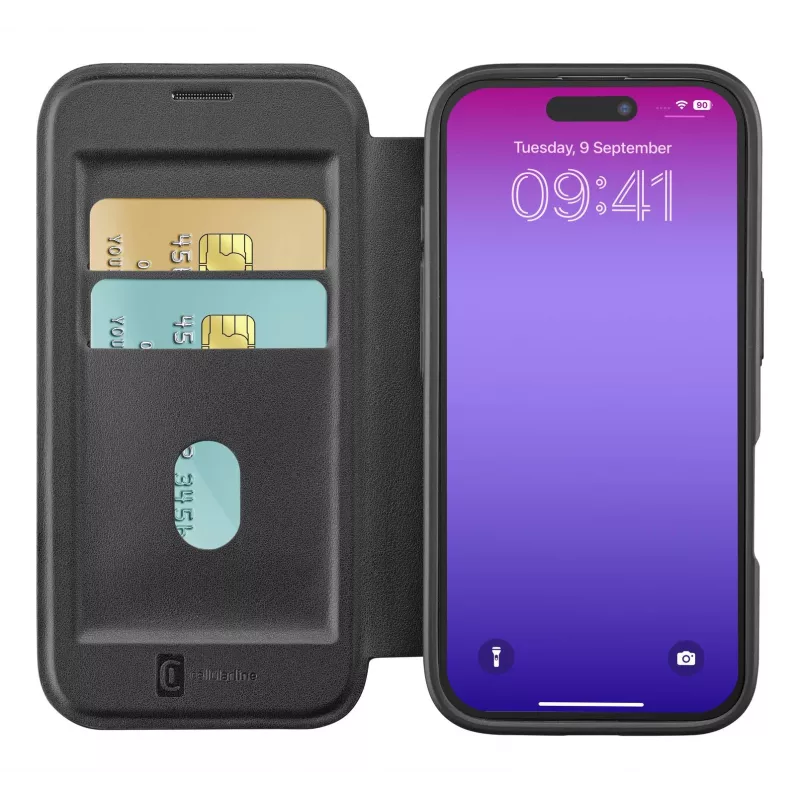 Cellularline Daily Mag - custodia a libro per iPhone 17 Pro Max con retro rigido semitrasparente compatibile con ecosistema Magsafe®