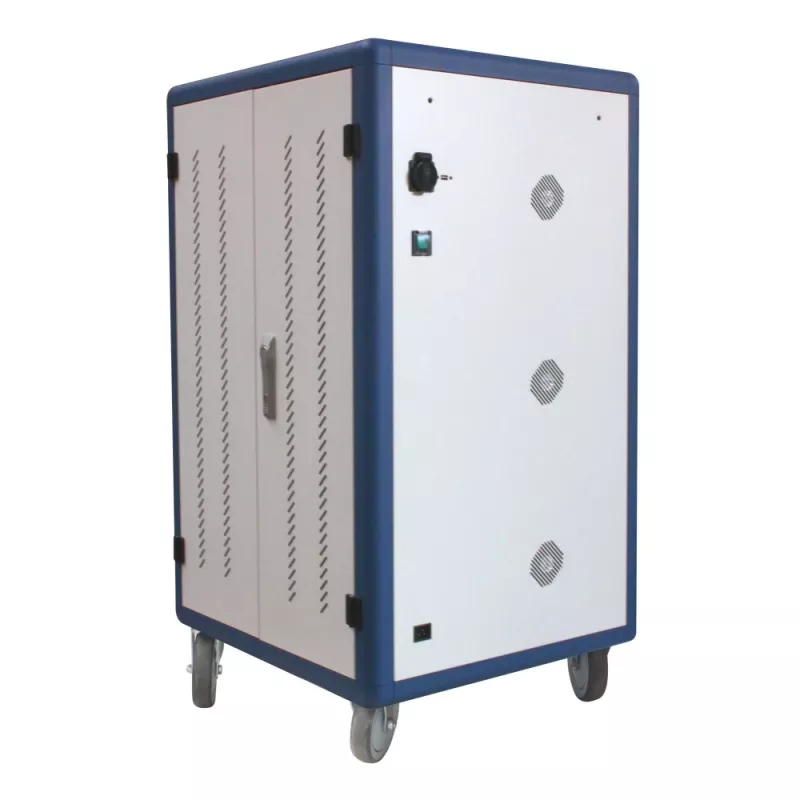 Techly I-CABINET-30DUTY carrello/armadio portatile per gestione dispositivi bianco, blu