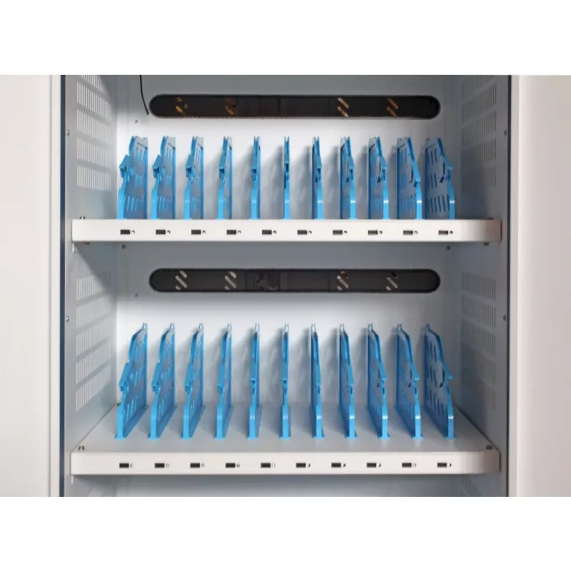 Techly I-CABINET-30DUTY carrello/armadio portatile per gestione dispositivi bianco, blu