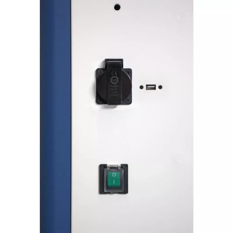 Techly I-CABINET-30DUTY carrello/armadio portatile per gestione dispositivi bianco, blu