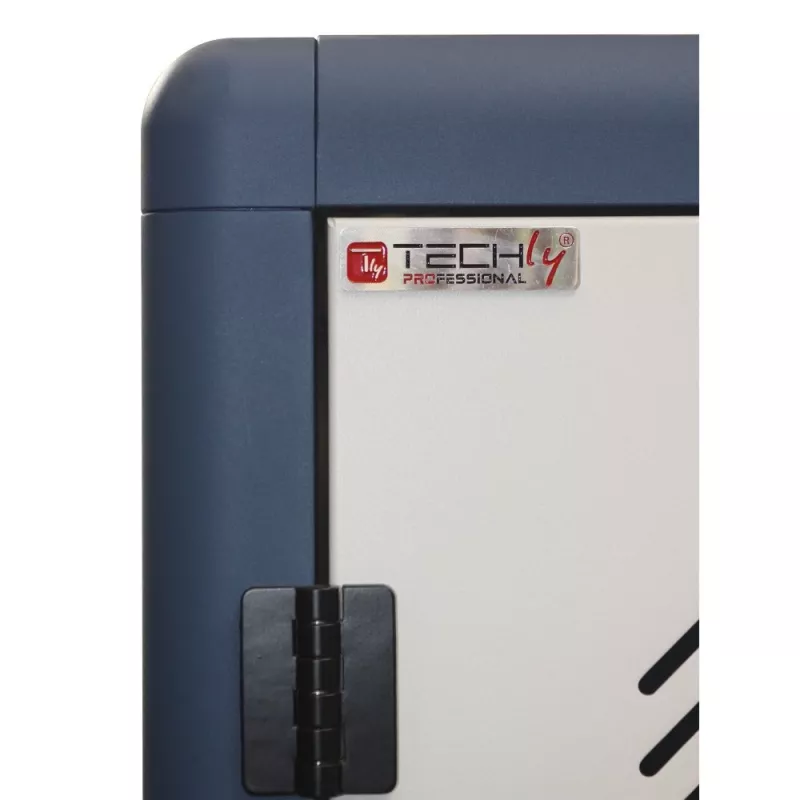 Techly I-CABINET-30DUTY carrello/armadio portatile per gestione dispositivi bianco, blu