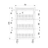 Techly I-CABINET-30DUTY carrello/armadio portatile per gestione dispositivi bianco, blu