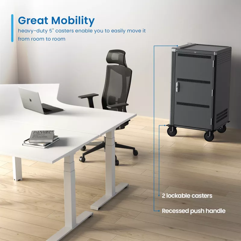 Ewent EW1700 carrello/armadio portatile per gestione dispositivi nero, grigio