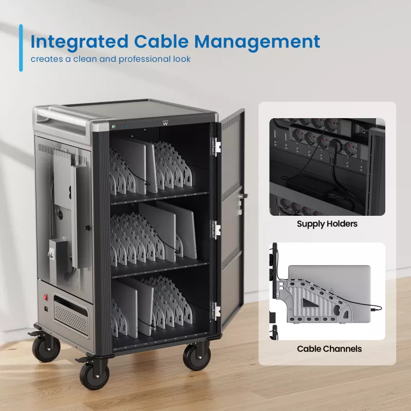 Ewent EW1700 carrello/armadio portatile per gestione dispositivi nero, grigio