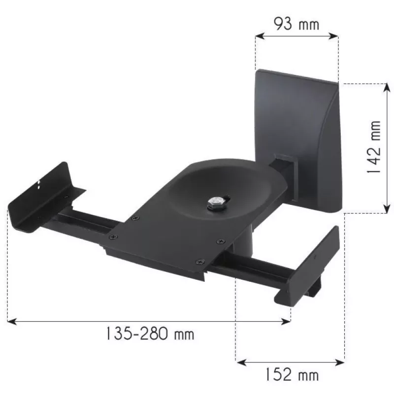Techly Supporti a parete per diffusori coppia fino a 25 kg nero ICA-SP SS201