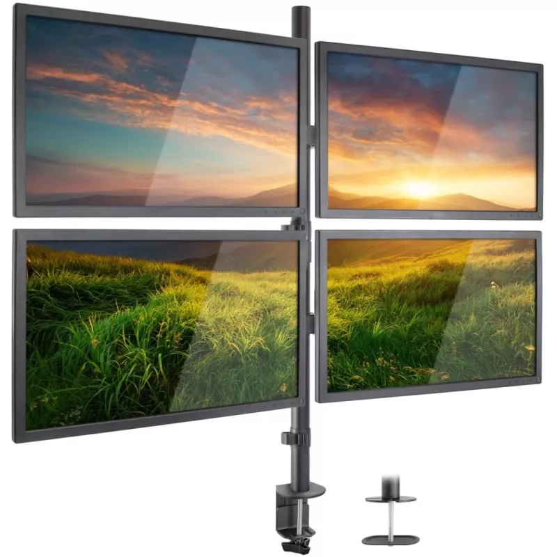 Techly ICA-LCD 382-Q supporto monitor / stand 68,6 cm (27 pollici) scrivania nero