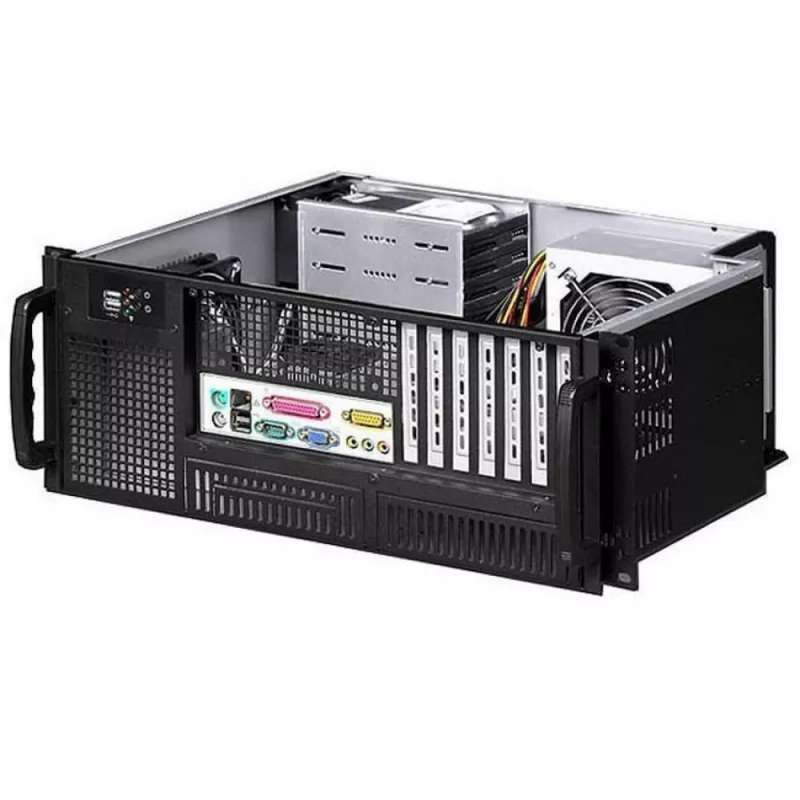 Techly case rack industriale 19/desktop 4U ultra compatto nero I-CASE MP-P4HX-BLK6
