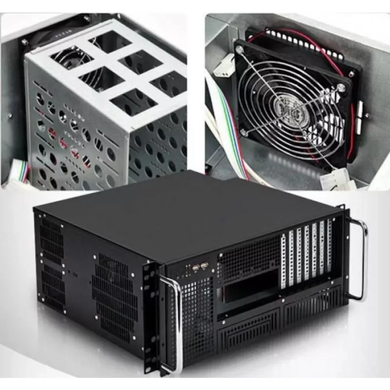 Techly case rack industriale 19/desktop 4U ultra compatto nero I-CASE MP-P4HX-BLK6