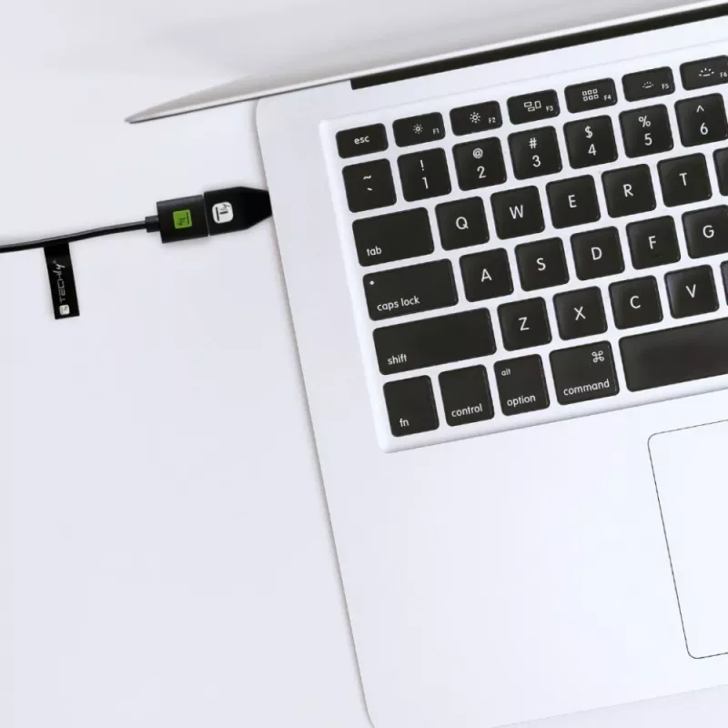 Techly adattatore da connettore maschio USB-C a connettore femmina USB-A nero, USB A, USB C, nero