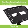 Techly ICA-TB TPM-10 carrello regolabile in altezza per proiettore e notebook con ripiano, nero