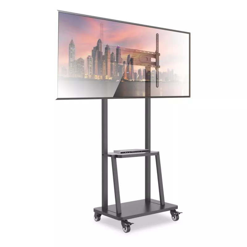 Techly supporto a pavimento con ripiano per TV LCD/LED/Plasma da 32-70 pollici