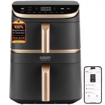 Cosori Turbo Tower Pro Smart friggitrice ad aria singola 10,8 L da appoggio 2630 W nero, oro
