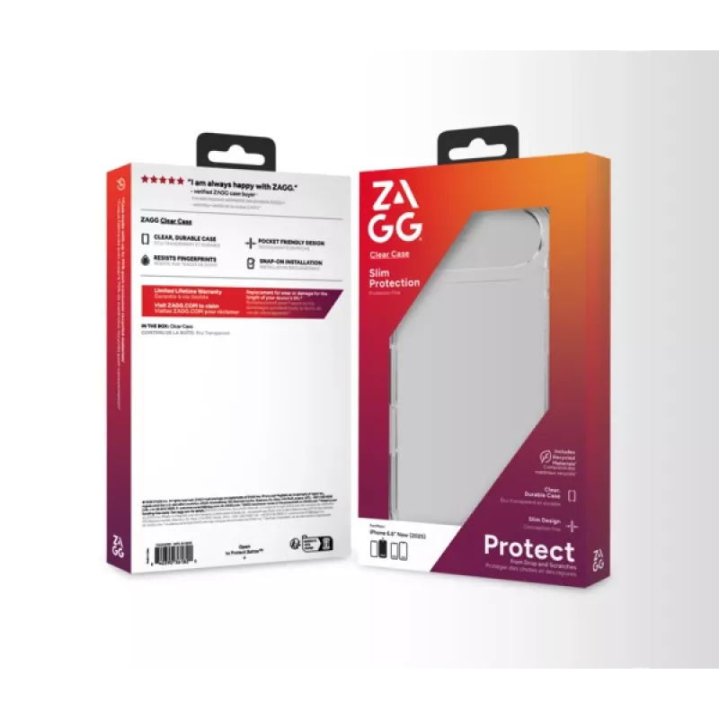 ZAGG Clear Case per Apple iPhone 17 Air, cover, Apple, iPhone 17 Air, 16,5 cm (6,5