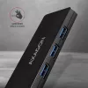 Hub USB slim Axagon SuperSpeed, USB 3.2 Gen 1 (3.1 Gen 1) Type-A, USB 3.2 Gen 1 (3.1 Gen 1) Type-A, 5000 Mbit/s, nero, plastica, 0,14 m