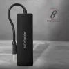 Hub USB slim Axagon SuperSpeed, USB 3.2 Gen 1 (3.1 Gen 1) Type-A, USB 3.2 Gen 1 (3.1 Gen 1) Type-A, 5000 Mbit/s, nero, plastica, 0,14 m