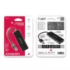 Hub USB slim Axagon SuperSpeed, USB 3.2 Gen 1 (3.1 Gen 1) Type-A, USB 3.2 Gen 1 (3.1 Gen 1) Type-A, 5000 Mbit/s, nero, plastica, 0,14 m