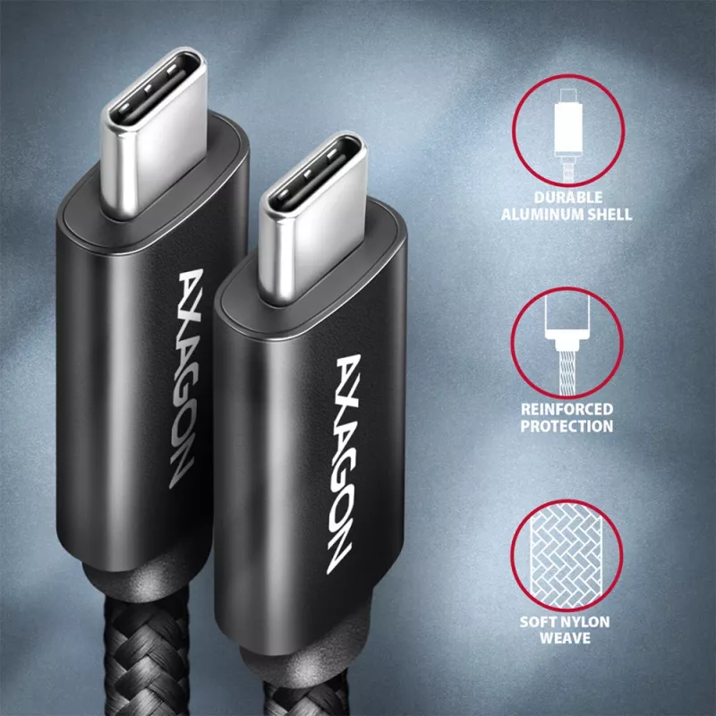 Cavo USB Axagon BUCM432-CM10AB USB4 Gen 3x2 1 m USB C nero
