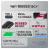 Case esterno in metallo AXAGON EEM2-SC USB-C 10 Gbit/s senza viti per SSD M.2 NVMe, un alloggiamento, grigio