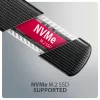 Case esterno in metallo AXAGON EEM2-SC USB-C 10 Gbit/s senza viti per SSD M.2 NVMe, un alloggiamento, grigio