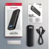 Case esterno in metallo AXAGON EEM2-SC USB-C 10 Gbit/s senza viti per SSD M.2 NVMe, un alloggiamento, grigio