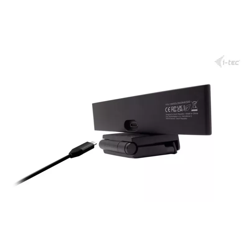 Webcam ITEC i-tec SOLOMON 500 4K PDAF — 4K Ultra HD, 3840×2160, USB, supporto a clip, nero