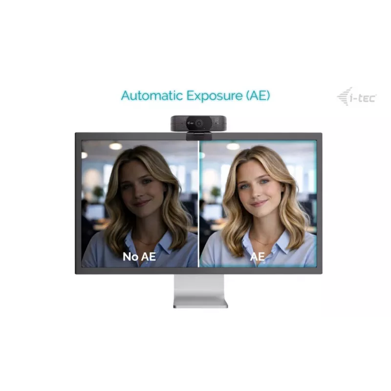 Webcam ITEC i-tec SOLOMON 500 4K PDAF — 4K Ultra HD, 3840×2160, USB, supporto a clip, nero