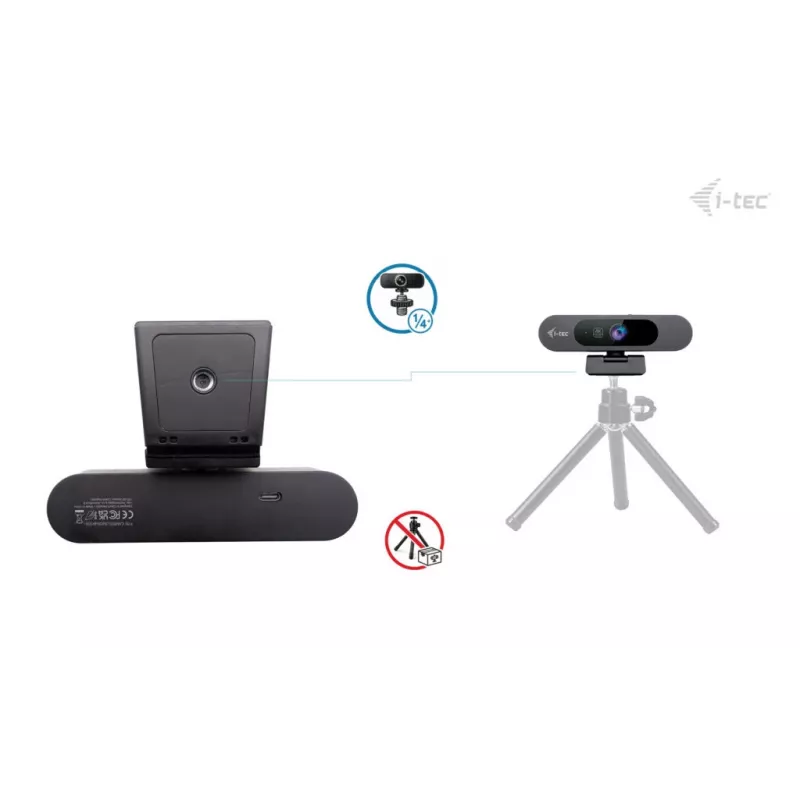 Webcam ITEC SOLOMON PRO 900 4K, 3840×2160, 8,29 MP, USB, supporto a clip, nero