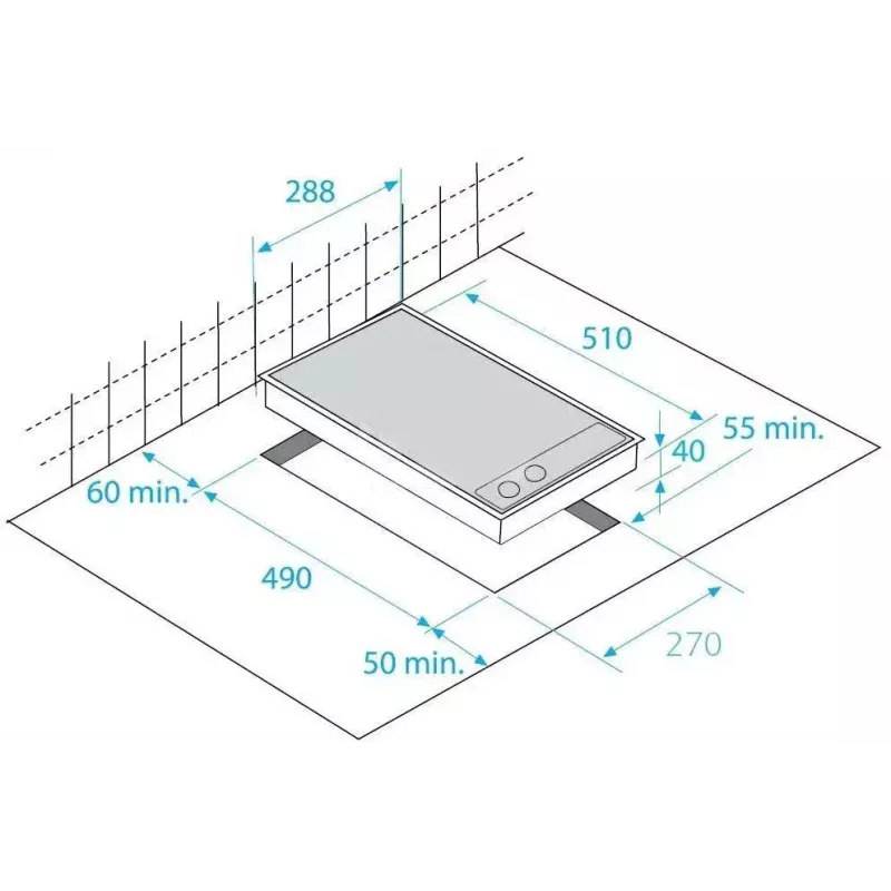 Beko HDMC 32400 TX piano cottura in ceramica da incasso, 2 zone, controllo touch