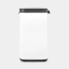 Pattumiera Brabantia Bo 4 L rettangolare acciaio nero bianco