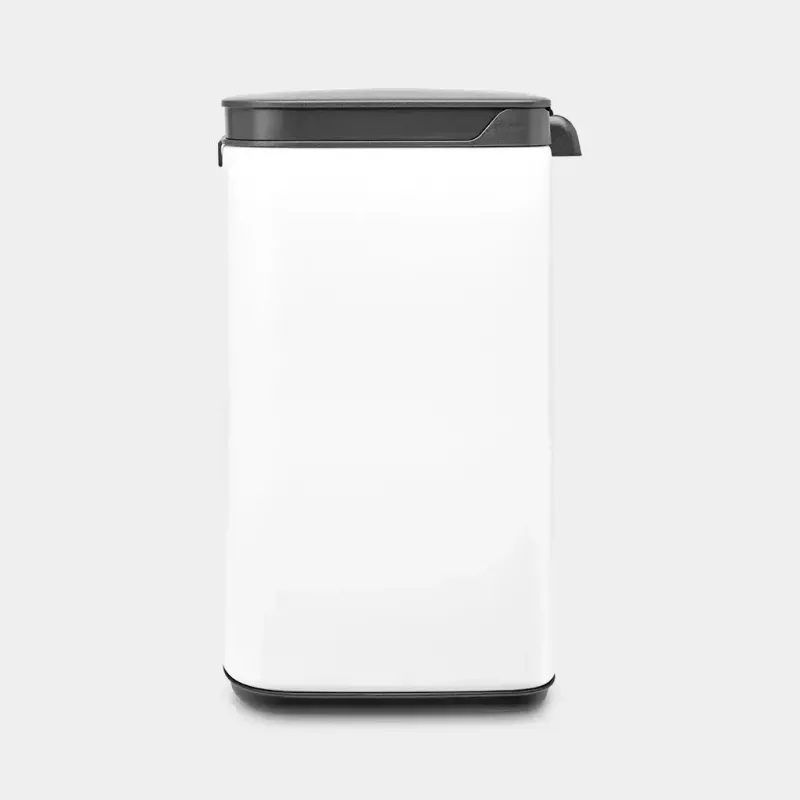 Pattumiera Brabantia Bo 4 L rettangolare acciaio nero bianco