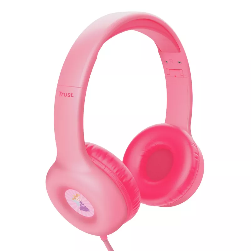 Trust Nouna cuffie con filo cuffie con archetto per chiamate/musica rosa