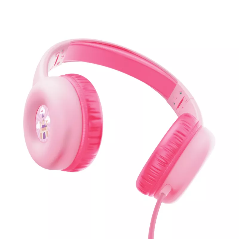 Trust Nouna cuffie con filo cuffie con archetto per chiamate/musica rosa