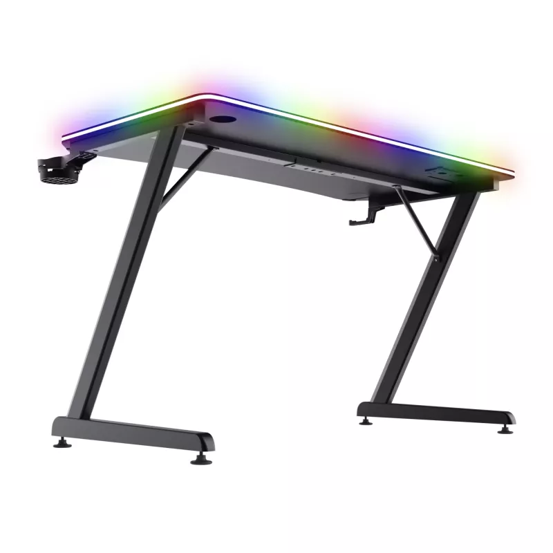 Scrivania Trust GXT 710 Luminus Pro nero rettangolare ABS/PC 1200x600x740mm