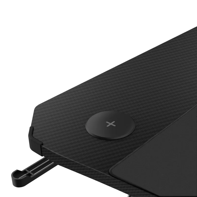 Scrivania Trust GXT 710 Luminus Pro nero rettangolare ABS/PC 1200x600x740mm