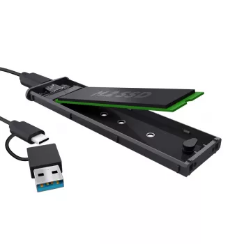 Case per SSD TRUST 25806 nero per M.2, unità singola, fino a 4 TB, USB Type-C 10 Gbit/s (USB 3.2 Gen 2)