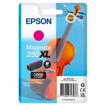 Epson 250XL Violin Claria Photo HD alta (XL) capacità magenta cartuccia toner originale, 1 pz., 8.9 ml