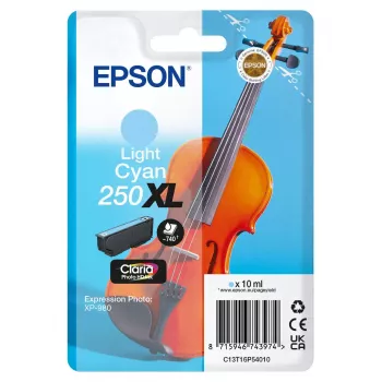 Epson Violin Claria Photo HD alta (XL) capacità ciano chiaro cartuccia toner originale, 1 pz., 10 ml