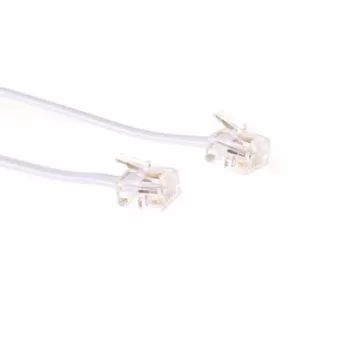 ACT bianco 0,5 metri cavo telefonico piatto con connettori RJ11