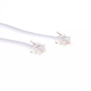 ACT bianco 1 metro cavo telefonico piatto con connettori RJ12