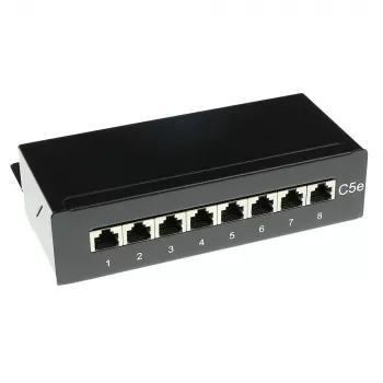 Scatola patch panel CAT5E schermata da esterno 8 porte ACT FA5001, 173×44×109 mm