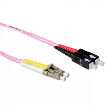 ACT 30 metri LSZH multimodale 50/125 OM4 cavo patch in fibra ottica duplex con connettori LC e SC