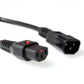 ACT cavo di alimentazione C13 IEC Lock - C14 nero 1,5 m, PC1003