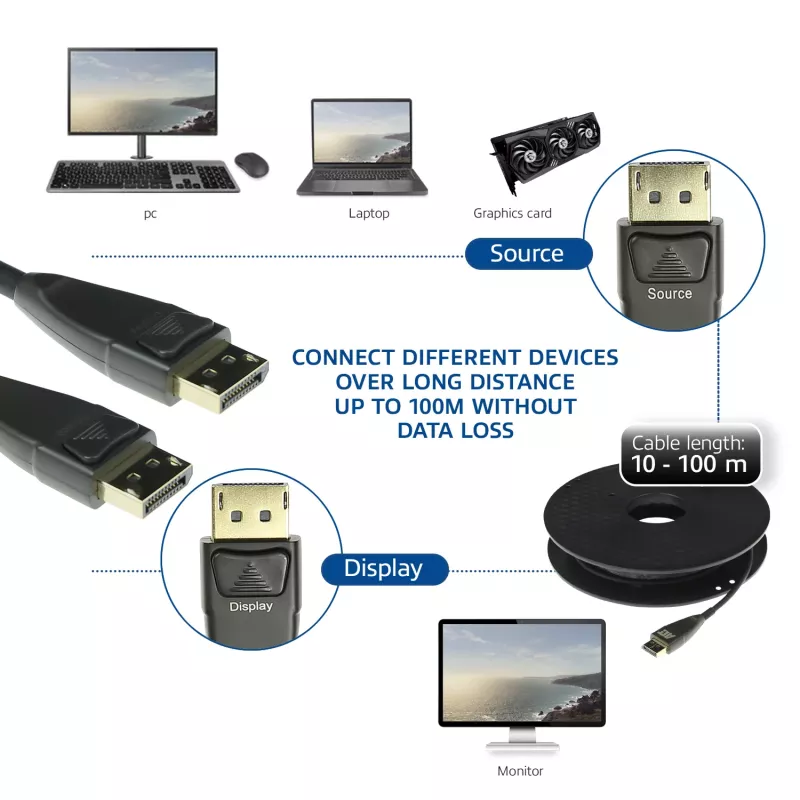 ACT 70 metri DisplayPort cavo ottico attivo connettore DisplayPort - connettore DisplayPort