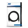 ACT nero 5,0 metri U/UTP, CAT6 cavo patch con connettori RJ45